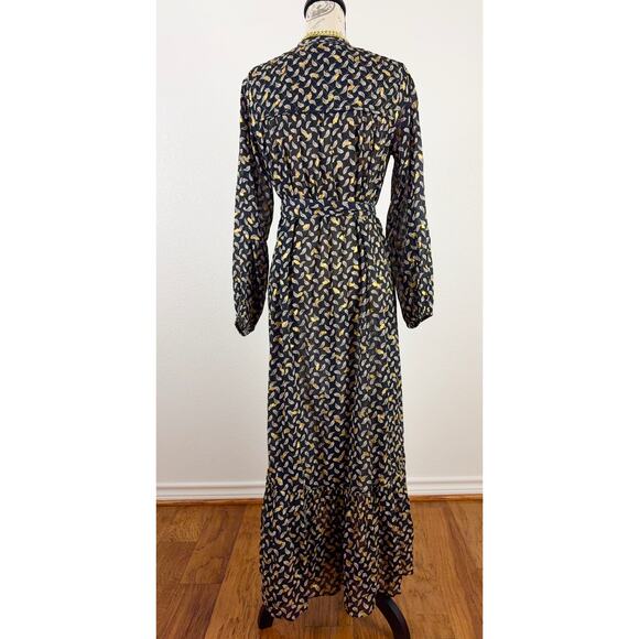 B45 Doen Ivana Midi Dress XS Prairie Boho Cottagecore Romantic Feminine Chic - Picture 5 of 12